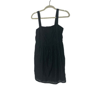 Joie Women's Silk Blend Black Polka Dot Strap Pocket Dress XS